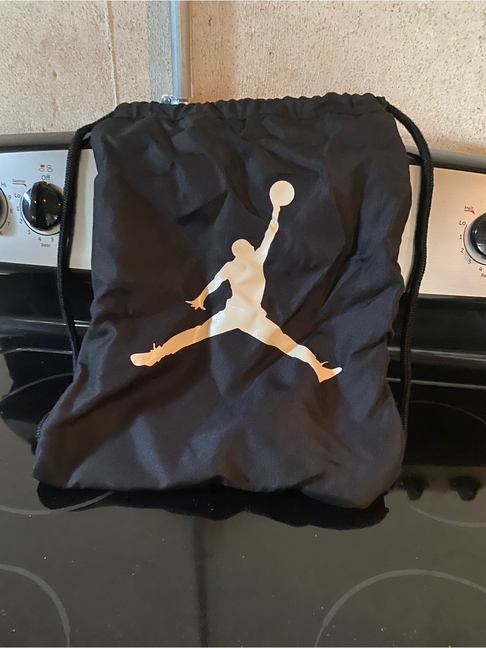 Jordan Black Bag with White Jumpman Logo